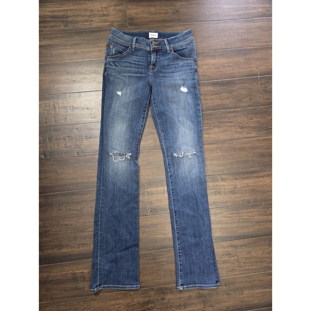 Hudson Jeans Beth Baby‎ Boot Size 29 Dark Wash Denim Stretch